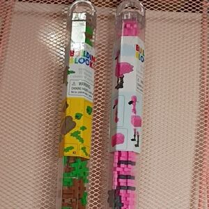 Building Blocks Set in Pink and Green
